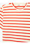 Cotton Short Sleeve Crew Neck Stripe T-Shirt - 5