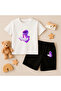 T-Shirt Shorts Kids Set 100% Cotton Comfortable Cut Casual Cute Printed 2-Piece Combination