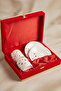 Valentine's Day Special Velvet Boxed Turkish Coffee Porcelain Cup Set for 2 People - 7