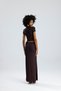 Brown Long Slit Straight Skirt - 6
