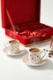 Valentine's Day Special Velvet Boxed Turkish Coffee Porcelain Cup Set for 2 People - 5