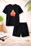 T-Shirt Shorts Kids Set 100% Cotton Comfortable Cut Casual Cute Printed 2-Piece Combination