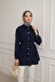 Women's Hijab Shirt with Judge Collar and Drawstring Detail