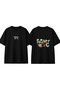 Forever Young Design Printed Black Oversize T-Shirt