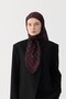 Winter Bloom Soft Scarf 1245 Burgundy Black