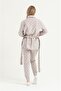 Women's Gray Polka Dot Banded Fleece Pajama Bottoms - 2