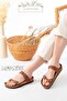 Luji̇nstore Women's Flip-Flops with Orthopedic Sole and Double Buckle for Summer