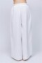 Women's White Belted Wide Leg Pants - 3