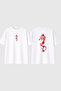 China Drago Design Printed White Oversize t Shirt