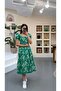 Poplin Dress with Ruched Sleeves - 2