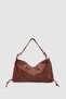 Rosua Tassel and Lace Detailed Ringed Hobo Shoulder Bag Brown