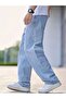 Men's Snow Wash Loose Fit Jean Trousers - 2