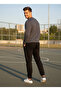 Men's Black Plain 3 Thread Basic Sweatpants - 2