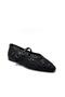 (Gedik Paşalı) Knitted Casual Women's Flat Shoes Black - 6