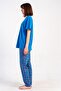 Women's Blue Oversize T-Shirt - 4