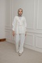 Women's V-Neck Front Ruffle Detailed Hijab Shirt - 8