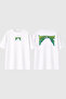 Dont Panic Design Printed White Oversize T-Shirt