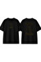 Create Something Design Printed Black Oversize T-Shirt