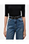 Double Buckle Leather-Look Belt - 2