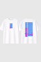 San Francisco Bridge Design Printed White Oversize T-Shirt