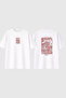 Designed in Hell Design Printed White Oversize T-Shirt