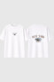 Ny Manhattan Design Printed White Oversize t Shirt