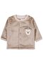 Teddy Bear Embroidered 1-9 Month Pajama Set - Brown - 3