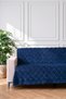 Dark Blue Sofa Cover 175X215 cm Sofa Bed Cover Premium Chenille Jacquard Fabric Non-Slip, Washable