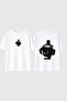 Lamar Design Printed White Oversize t Shirt