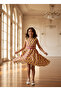 Patterned Girl's Special Occasion Dress - 2