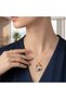Gold Necklace with Zircon Stones and Dolphin and Star Figures – Luck-Themed Tarnish-Resistant Jewelry