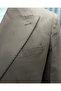 Classic Brown Double-Breasted Suit with Pleat and Buckle Detail - 7