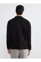 Lcw Vision Black Standard Fit Polo Collar Men's Knitwear Cardigan - 4