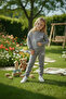 Oversize Cotton Top and Bottom Girls' Two-Piece Set - 2