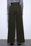 Khaki Wide Leg Women's Trousers - 4