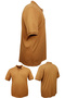 Men's Large Size Lycra Pique Polo Collar Pocket T-Shirt, Suitable for Weight Ranges 115 - 175 Kilograms, Yellow - 3