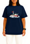 Oversize Fatih Sondaj Gemisi between the Waves Chest and Back Printed Unisex T-Shirt - 3