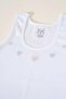 Pack of 5 100% Cotton Ribbed Fabric Embroidered Wide Strap Baby Girl Undershirts - 3