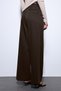 Light Brown Wide Leg Women's Trousers - 4