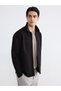 Lcw Vision Black Standard Fit Polo Collar Men's Knitwear Cardigan