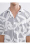 Regular Fit Short Sleeve Patterned Men's Shirt - 3