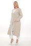 Steel Knit Buttoned Pocketed Knitwear Winter Thick Long Mother's Knit Cardigan - 2
