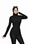 Black Turtleneck Finger Detail Premium Savior Women's Body Sweater - 3