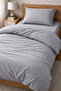 Single Solid Color Duvet Cover Set with Elastic Sheet - 2