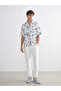 Regular Fit Short Sleeve Patterned Men's Shirt - 2