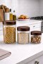 3-Piece Jar Set with Lids Acacia Multi-Purpose Glass Set - 2