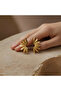 Aurelia Fan Gold Modern Women's Earrings - 3