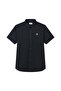 Men’s Cotton Oxford Slim Fit Short-Sleeve Shirt with Embroidery - 3
