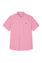 Men’s Cotton Oxford Slim Fit Short-Sleeve Shirt with Embroidery - 3