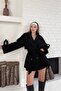 New Season Premium Belt Detailed Short Cashmere Coat - 3